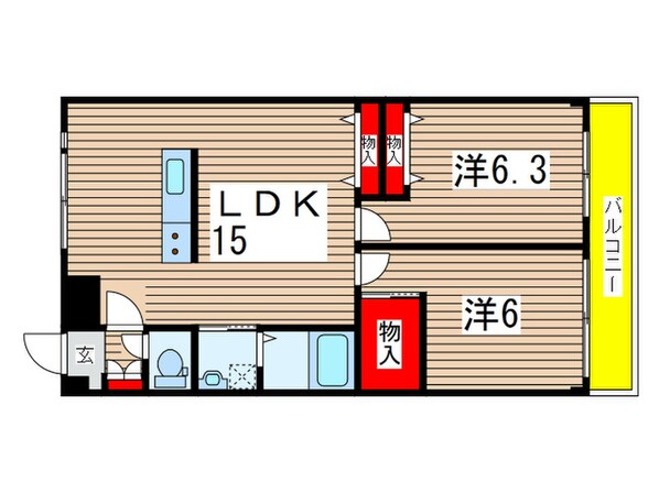 アメニティ２１の物件間取画像